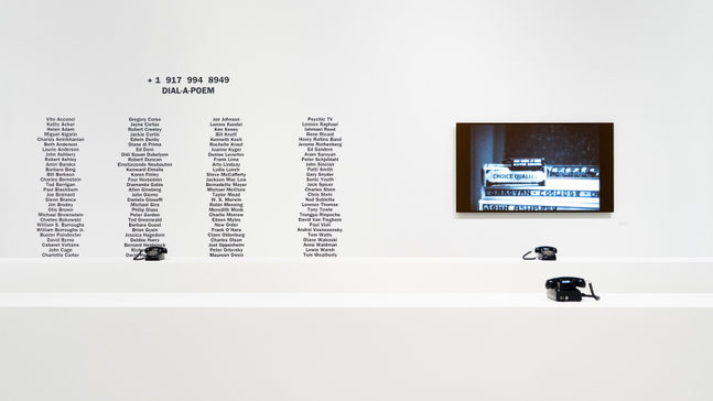 Installation view, John Giorno, The Performative Word, MAMbo, Bologna, 2026. Photo: Ornella De Carlo