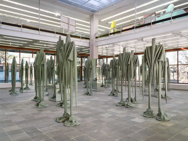 Installation view, Sandra Mujinga, Skin to Skin, Belvedere 21, Vienna, 2026