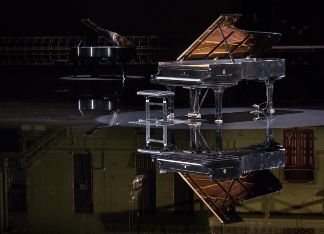 Installation view of works by Douglas Gordon