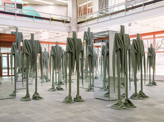 Installation view, Sandra Mujinga, Skin to Skin, Belvedere 21, Vienna, 2026