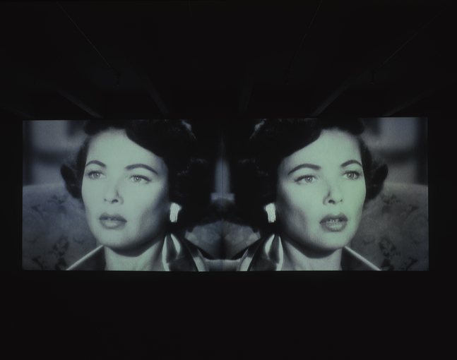 Installation view of video work by Douglas Gordon