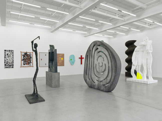 Installation view, Valentin Carron, The Slope (Works 2005 &amp;ndash; 2026), Galerie Eva Presenhuber, Maag Areal, Zurich, 2026