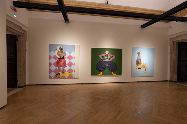 Installation view, Tschabalala Self,&amp;nbsp;Day for Night: American Realism, Palazzo Barberini, Rome, 2024