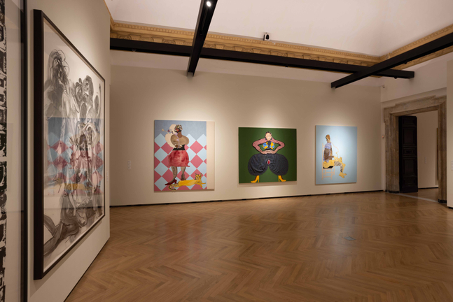 Installation view, Tschabalala Self,&amp;nbsp;Day for Night: American Realism, Palazzo Barberini, Rome, 2024
