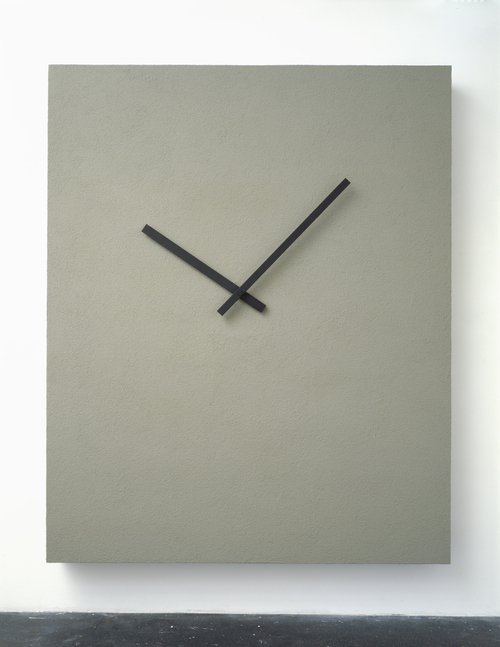 Orologio IV

2008

Styrofoam, gauze, wood, plaster, clock mechanism, aluminum, dispersion paint

260 x 210 x 20 cm / 102 3/8 x 82 5/8 x 7 7/8 in

&amp;copy; Valentin Carron