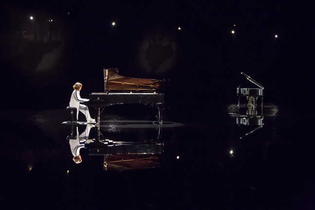 Installation view of works by Douglas Gordon