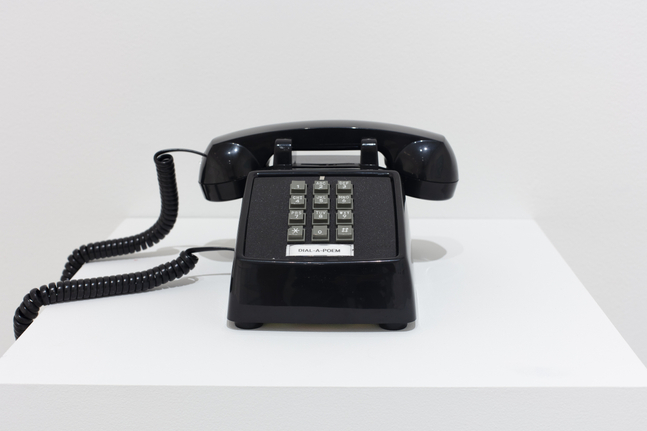 DIAL-A-POEM (Push-Button Edition)

1968-2019

Telephone, computer with 282 recorded poems from 132 poets and artists

11 x 25 x 23 cm / 4 3/8 x 9 7/8 x 9 in

&amp;copy; John Giorno