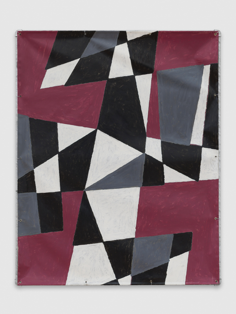 Porcelain

2013

Tiflex on tarpaulin, galvanised steel tubing, steel wire

154 x 123 cm / 60 5/8 x 48 3/8 in

&amp;copy; Valentin Carron