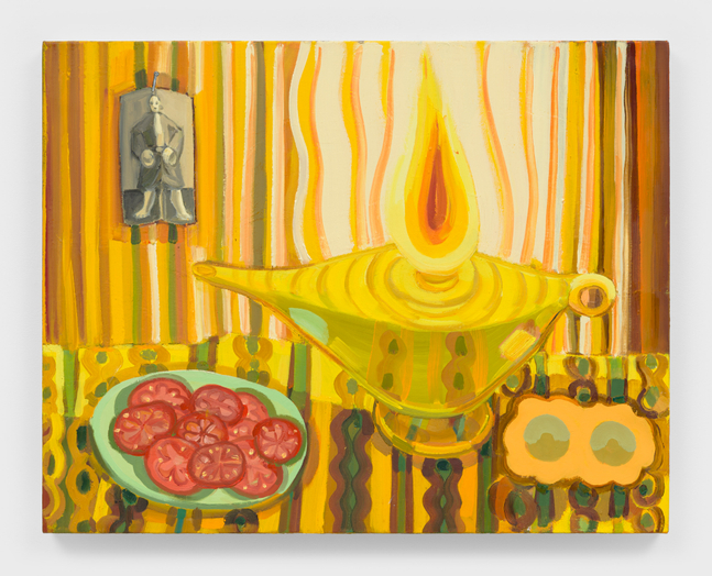 Judith Linhares
What the Genie Knows, 2024
oil on linen
22 x 28 ins.
55.9 x 71.1 cm