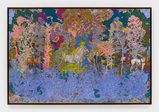 Katharine Kuharic
L&amp;#39;artiste saphique et sa muse, 2024
oil on linen
49 1/2 x 73 1/2
125.7 x 186.7 cm