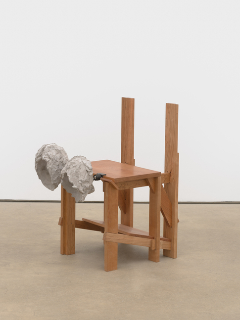 Yu Ji
Play Know Attention - MEDIUM, 2026
cherry wood, metal joint, concrete
29 1/4 x 16 1/4 x 23 1/2 ins.
74.3 x 41.3 x 59.7 cm
Edition of 4