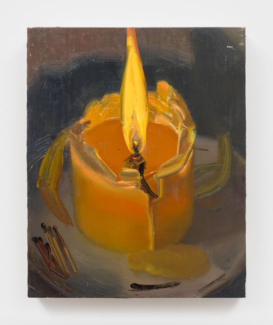 Phoebe Helander
Candle Burning VIII, 2025
oil on wood
15 x 12 x 1 3/4 ins.
38.1 x 30.5 x 4.4 cm