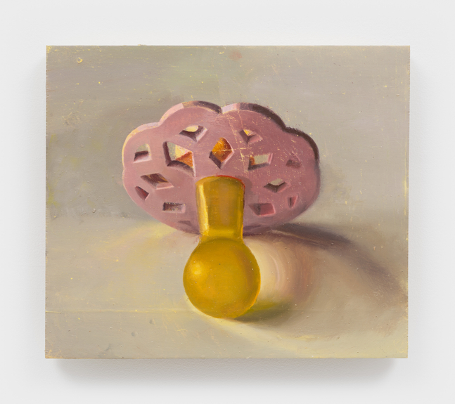 Phoebe Helander
Pacifier from 9th Street, 2026
oil on wood
11 1/4 x 13 x 1 ins.
28.4 x 33 x 2.5 cm