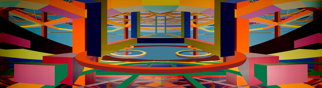 Mantegna&amp;#39;s Edge

1983

Acrylic on canvas

174 x 660 inches