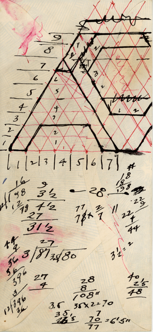 Ink on paper envelope
8 7/8 &amp;times; 4 1/8 in. (22.5 &amp;times; 10.5 cm)