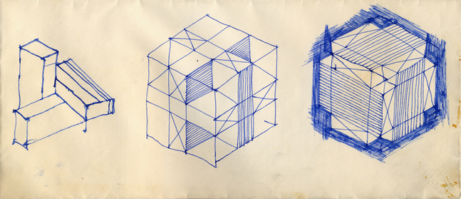 Untitled, 1963
Ink on paper envelope
4 1/4 &amp;times; 9 1/2 in. (10.8 &amp;times; 24.1 cm)