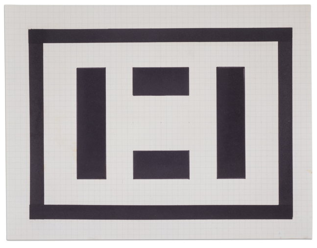 Untitled, 1966&amp;ndash;67
Collage on gridded paper
8 1/2 &amp;times; 11 in. (21.6 &amp;times; 27.9 cm)