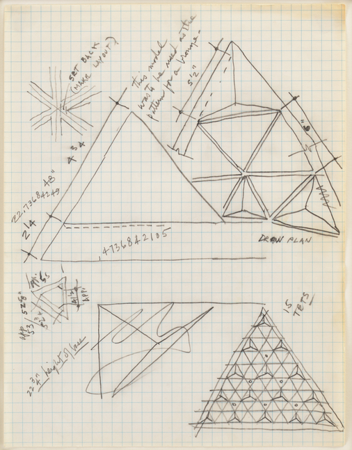 Graphite on gridded paper, 1970
11 &amp;times; 8 1/2 in. (27.9 &amp;times; 21.6 cm)