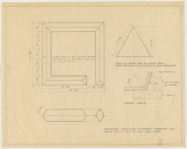 Stinger, 1970
Graphite on tracing paper
18 7/8 &amp;times; 23 3/4 in. (47.9 &amp;times; 60.3 cm)