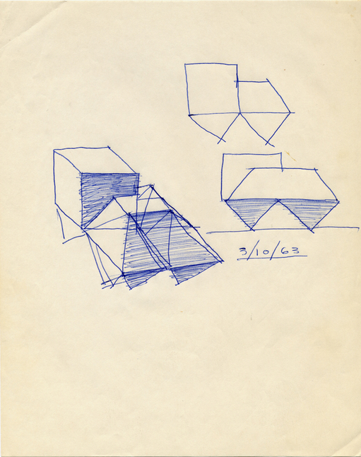 Untitled, 1963
Ink on paper
9 15/16 &amp;times; 7 7/8 in. (25.2 &amp;times; 20 cm)
