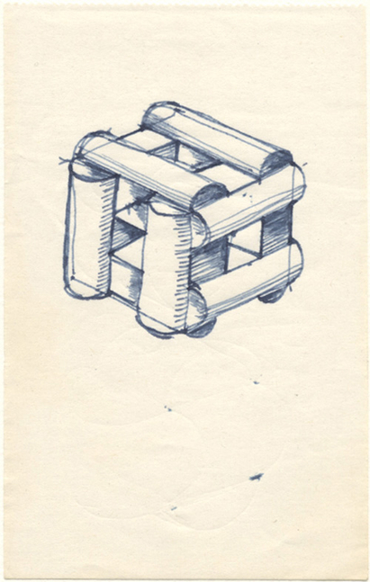 Untitled, 1962
Ink on paper
4 3/4 &amp;times; 3 in. (12.1 &amp;times; 7.6 cm)