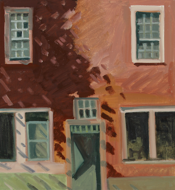 Rothfuss Chicken House, May, 1988, oil on panel, 13 x 12 inches
