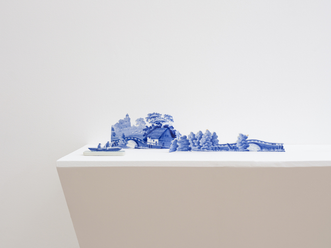 PAUL&amp;nbsp;SCOTT

Cumbrian Blue(s), The Cuttings Series, Wild Rose, 2024

Cutting from Wild Rose transferware platters, ca. 1850

Approximately 3.25&amp;quot; H x 5.5&amp;quot; W each&amp;nbsp;