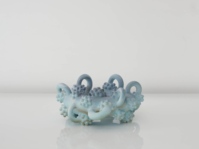 EVA ZETHRAEUS

Pale Blue Helix, 2026

Glazed porcelain

7&amp;quot; H x 13.75&amp;quot; Dia.