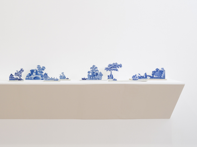 PAUL&amp;nbsp;SCOTT

Cumbrian Blue(s), The Cuttings Series, 2025

Cuttings from 19th century transferware platters

Approximately 4.5&amp;quot; H x 7.5&amp;quot; W x 1.5&amp;quot; D each&amp;nbsp;