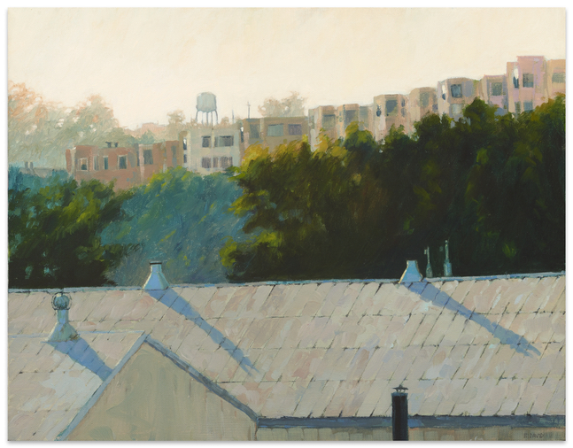 Eileen David Rooftop with Shadows, 2004 oil on canvas 14 x 18 in.