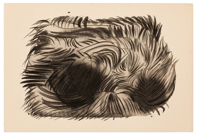 Yasuhide Kobashi Untitled Drawing XIV c. 1965 ink on paper 6 1/2 x 9 1/2 in.