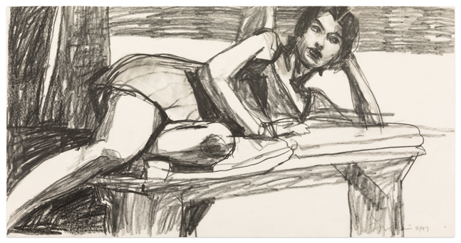 Kim Frohsin Rita, 1997 graphite on paper 9 1/2 x 18 1/4 in.