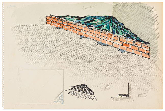 Robert Arneson Untitled, 1976 ink, watercolor, pencil, and conte on paper 12 x 17 3/4 in.