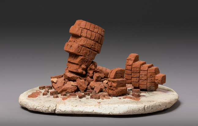 Robert Arneson Model for "Fragment of Western Civilization," 1972 ceramic 8 x 15 x 11 in.