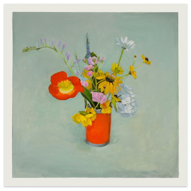 Stephen Coyle Poppies, 2023 alkyd on panel 30 x 30 in.