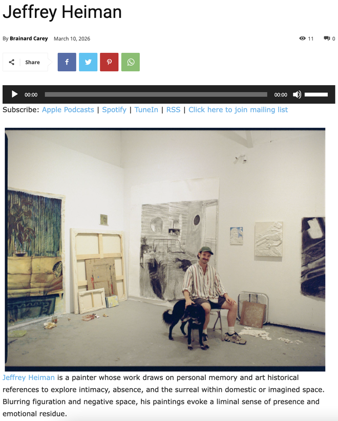 Jeffrey Heiman Interviewed by Brainard Carey