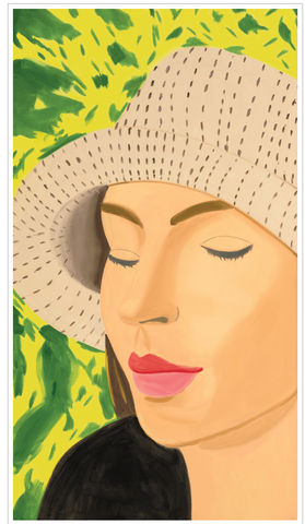 Alex Katz, Straw Hat 3, 2022