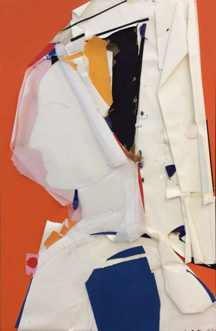 Manolo Valdés, Perfil con Fondo Naranjo, 2008