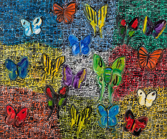 Hunt Slonem, Guardians Butterflies Fri, 2020