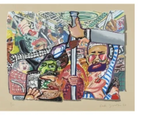 Red Grooms, Subway Rider, 1983