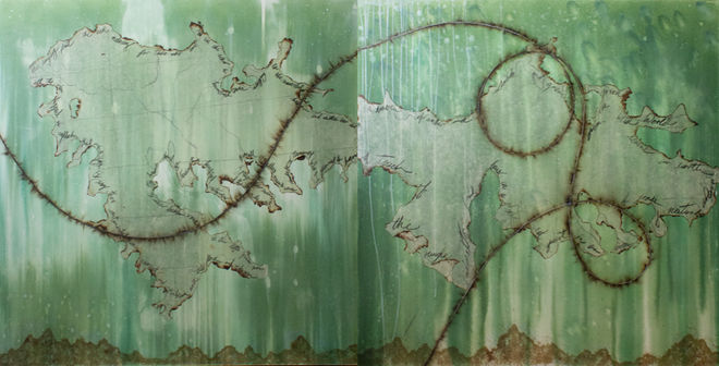 Mira Lehr, What this Earth does not Remember I and II (diptych), 2020