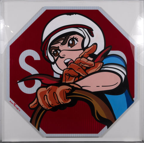 Skyler Grey, Speed Racer Stop Sign (Large), 2021