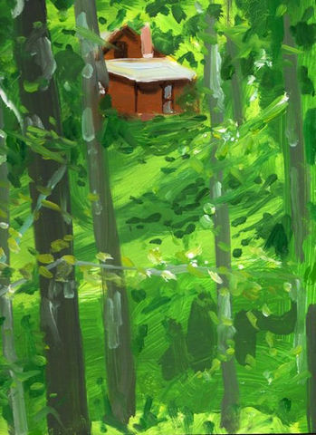 Alex Katz, Brown House 1, 2007