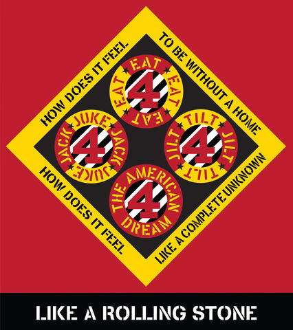 Robert Indiana, Like a Rolling Stone (Bob Dylan Suite), 2016