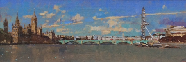 David Sawyer RBA, Westminster . View from Lambeth Bridge.