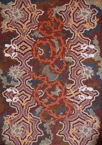 Clifford Possum Tjapaltjarri, Carpet Snake Dreaming, 1993
