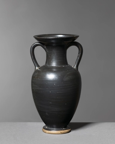 Greek black-glaze amphora, c.500-450 BC