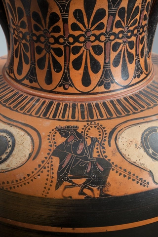 Greek black-figure eye amphora, Athens, c.530-520 BC, manner of the Antimenes Painter