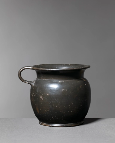 Greek black-glaze mug, Apulia, c.4th century BC