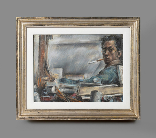 Toshio Bando, Self-Portrait Smoking, c.1925